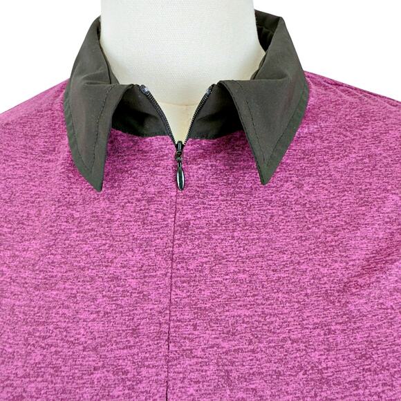 Olaya Sport Athletic Reflect Dress Mesh Panel Zip Collar XXL Tennis Golf Magenta - Picture 3 of 10